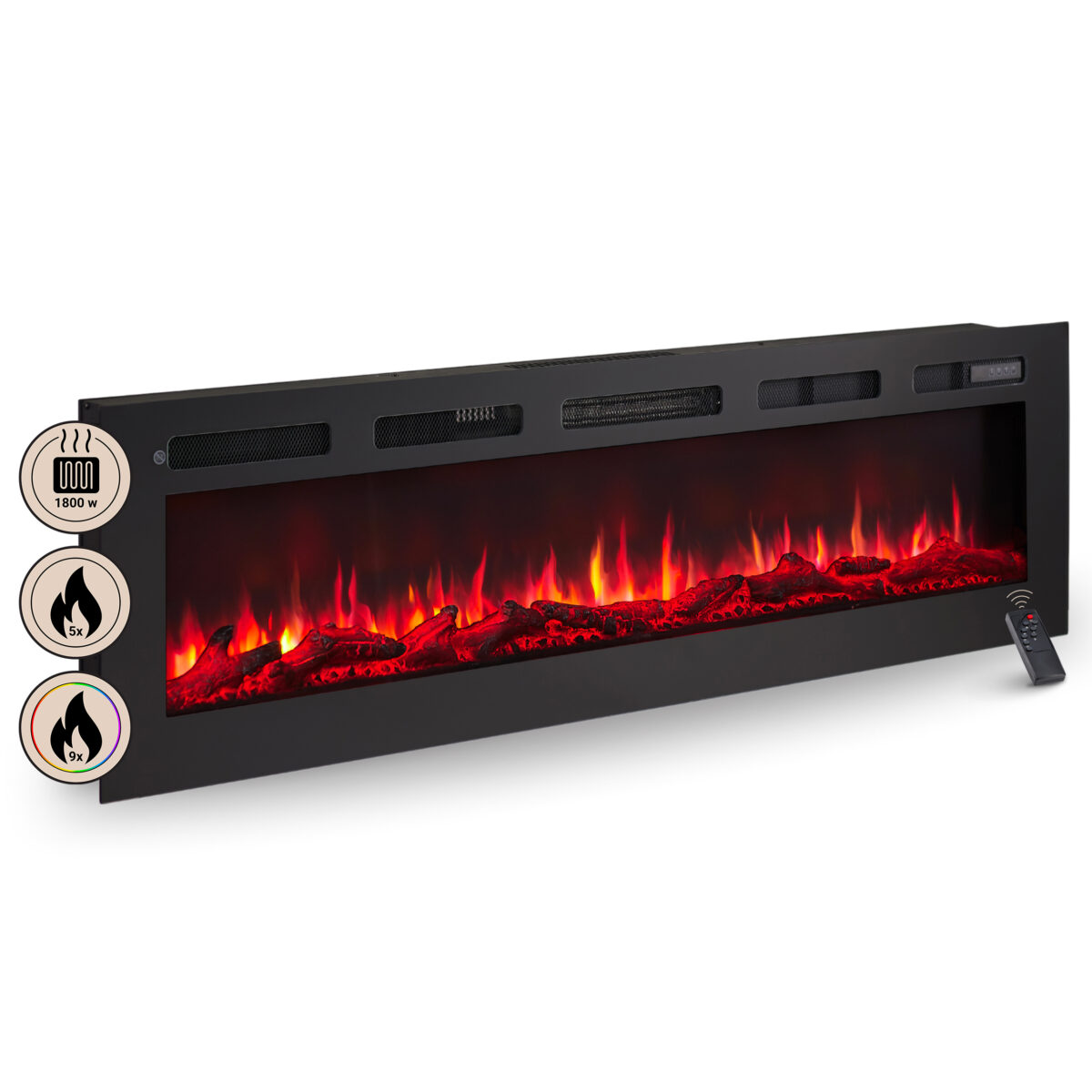 Ηλεκτρικό τζάκι Richen Life 60 1800W 153 x 43,0cm - Image 1